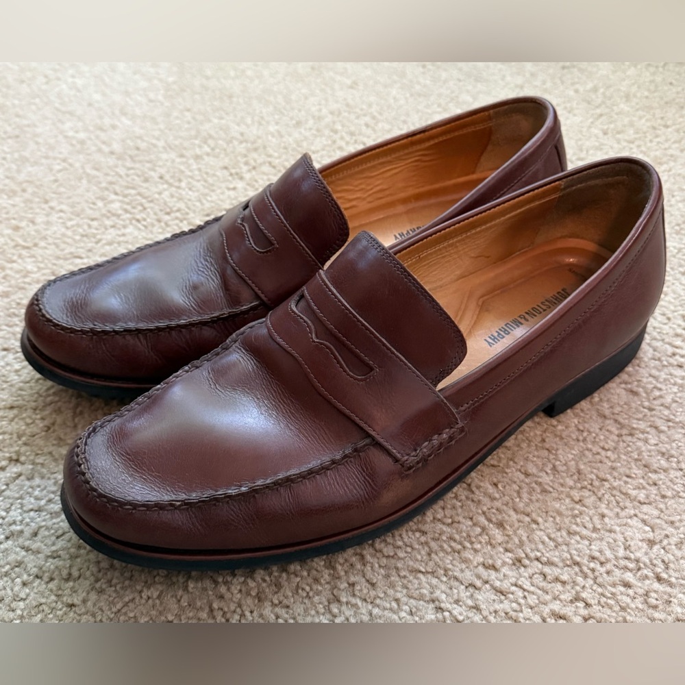 Johnston & Murphy Dark Brown Leather Loafers